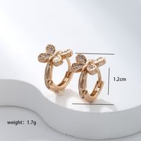 1 Pair Casual Xuping Simple Style Butterfly Plating Inlay Copper Alloy Artificial Diamond 18k Gold Plated White Gold Plated Hoop Earrings main image 3