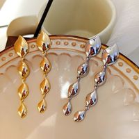 1 Pair Simple Style Leaves Plating Alloy 14k Gold Plated Silver Plated Drop Earrings main image 3