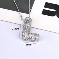 Simple Style Classic Style Letter Copper Plating Silver Plated Pendant Necklace sku image 11