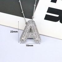 Simple Style Classic Style Letter Copper Plating Silver Plated Pendant Necklace sku image 1