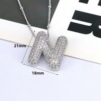 Simple Style Classic Style Letter Copper Plating Silver Plated Pendant Necklace sku image 13