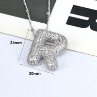 Simple Style Classic Style Letter Copper Plating Silver Plated Pendant Necklace sku image 17