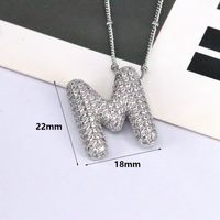 Simple Style Classic Style Letter Copper Plating Silver Plated Pendant Necklace sku image 12