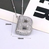 Simple Style Classic Style Letter Copper Plating Silver Plated Pendant Necklace sku image 2