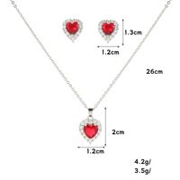 Elegant Heart Shape Copper Earrings Necklace In Bulk main image 2