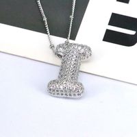 Simple Style Classic Style Letter Copper Plating Silver Plated Pendant Necklace sku image 8