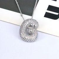 Simple Style Classic Style Letter Copper Plating Silver Plated Pendant Necklace sku image 6