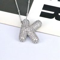 Simple Style Classic Style Letter Copper Plating Silver Plated Pendant Necklace sku image 10