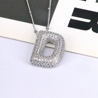 Simple Style Classic Style Letter Copper Plating Silver Plated Pendant Necklace sku image 4