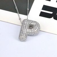 Simple Style Classic Style Letter Copper Plating Silver Plated Pendant Necklace sku image 15