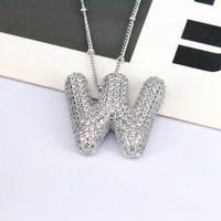 Simple Style Classic Style Letter Copper Plating Silver Plated Pendant Necklace sku image 22
