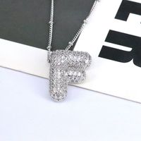 Simple Style Classic Style Letter Copper Plating Silver Plated Pendant Necklace sku image 5