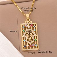 Stainless Steel Titanium Steel 18K Gold Plated Retro Lady Roman Style Enamel Plating Inlay Snake Bee Butterfly Zircon Pendant Necklace sku image 10