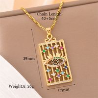 Stainless Steel Titanium Steel 18K Gold Plated Retro Lady Roman Style Enamel Plating Inlay Snake Bee Butterfly Zircon Pendant Necklace sku image 8