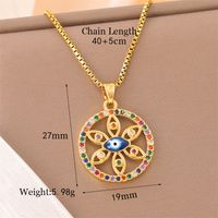 Stainless Steel Titanium Steel 18K Gold Plated Retro Lady Roman Style Enamel Plating Inlay Snake Bee Butterfly Zircon Pendant Necklace sku image 6
