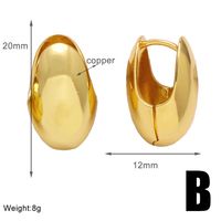 1 Pair Simple Style Round Ball Plating Copper 18k Gold Plated Drop Earrings sku image 2