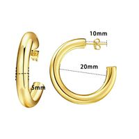1 Pair Ig Style Simple Style Geometric Stainless Steel 18k Gold Plated Ear Studs main image 2
