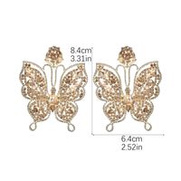 1 Pair Ig Style Exaggerated Butterfly Inlay Alloy Rhinestones Zircon Drop Earrings main image 2