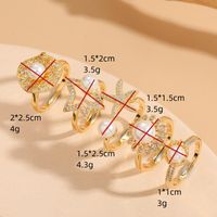 Elegant Luxurious Classic Style Star Copper Plating Inlay Zircon 14k Gold Plated Open Ring main image 3