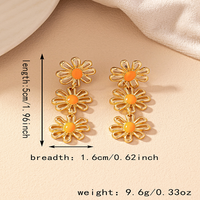 1 Pair Vacation Sweet Flower Ferroalloy Drop Earrings main image 2