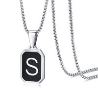 Simple Style Letter 304 Stainless Steel Epoxy Men's sku image 18
