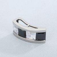 1 Piece Stainless Steel Zircon 18K Gold Plated Square main image 5