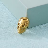 1 Piece 18 * 12mm Stainless Steel 18K Gold Plated Skull Pendant main image 5