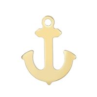 1 Piece Stainless Steel 18K Gold Plated Anchor main image 6