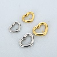1 Piece Stainless Steel 18K Gold Plated Heart Shape Solid Color main image 7