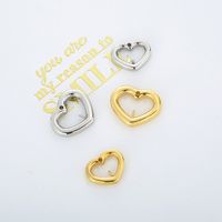 1 Piece Stainless Steel 18K Gold Plated Heart Shape Solid Color main image 3