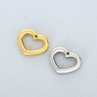 1 Piece Stainless Steel 18K Gold Plated Heart Shape Solid Color main image 4
