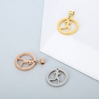 1 Piece Stainless Steel 18K Gold Plated Human main image 1