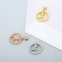 1 Piece Stainless Steel 18K Gold Plated Human main image 7