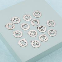 Simple Style Letter Solid Color Stainless Steel Charms Jewelry Accessories main image 3