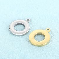 1 Piece Stainless Steel 18K Gold Plated Circle Solid Color main image 3