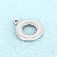 1 Piece Stainless Steel 18K Gold Plated Circle Solid Color main image 4