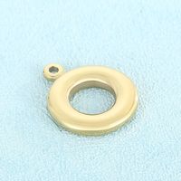 1 Piece Stainless Steel 18K Gold Plated Circle Solid Color main image 5