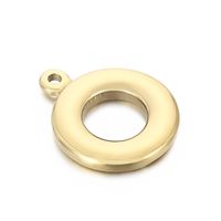 1 Piece Stainless Steel 18K Gold Plated Circle Solid Color main image 6