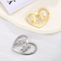 1 Piece Stainless Steel 18K Gold Plated Heart Shape main image 6