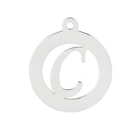 Simple Style Letter Solid Color Stainless Steel Charms Jewelry Accessories sku image 3