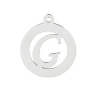 Simple Style Letter Solid Color Stainless Steel Charms Jewelry Accessories sku image 7