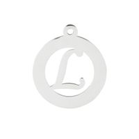 Simple Style Letter Solid Color Stainless Steel Charms Jewelry Accessories sku image 12