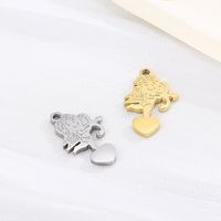 1 Piece Stainless Steel 18K Gold Plated Angel Heart Shape main image 3