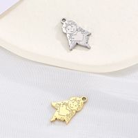 1 Piece Stainless Steel 18K Gold Plated Angel Heart Shape main image 4