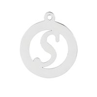 Simple Style Letter Solid Color Stainless Steel Charms Jewelry Accessories sku image 19