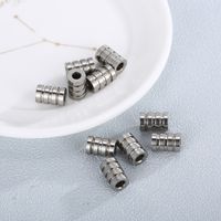 10 Pieces 10 * 6mm Stainless Steel Solid Color Spacer Bars main image 2