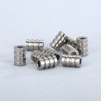 10 Pieces 10 * 6mm Stainless Steel Solid Color Spacer Bars main image 3