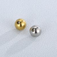 1 Set Diameter 8mm Stainless Steel 18K Gold Plated Round Polished Beads main image 3