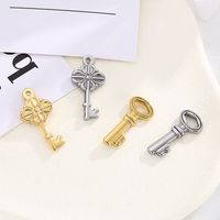 1 Piece Stainless Steel 18K Gold Plated Key main image 1