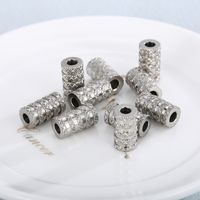 10 Pieces 11 * 6mm Stainless Steel Solid Color Spacer Bars main image 3